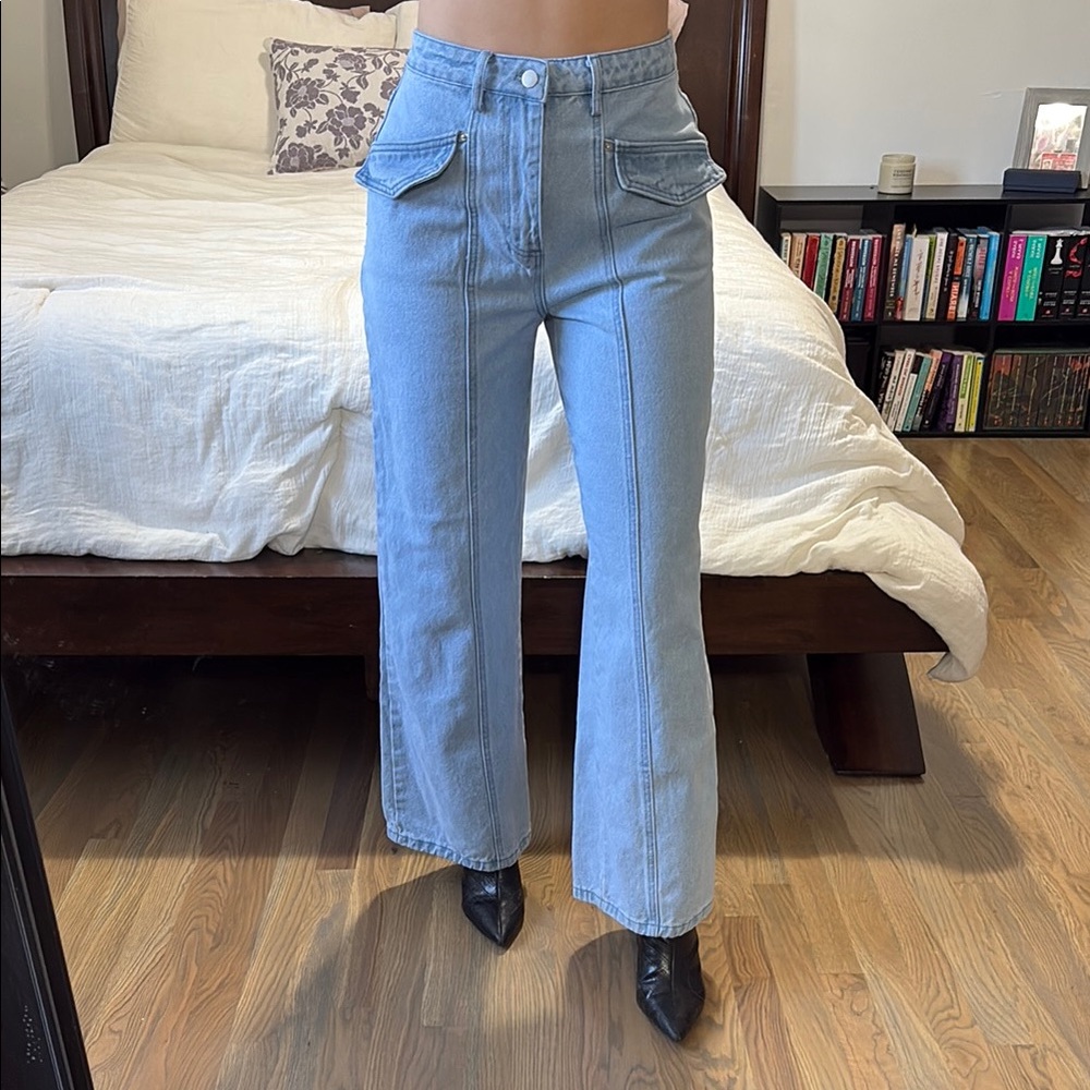 Lane 201 High Rise Wide Leg Jeans